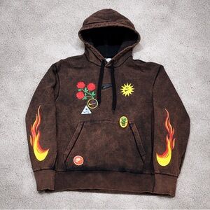 Nike Rust Brown Graphic Hoodie Have a Nice Day Design